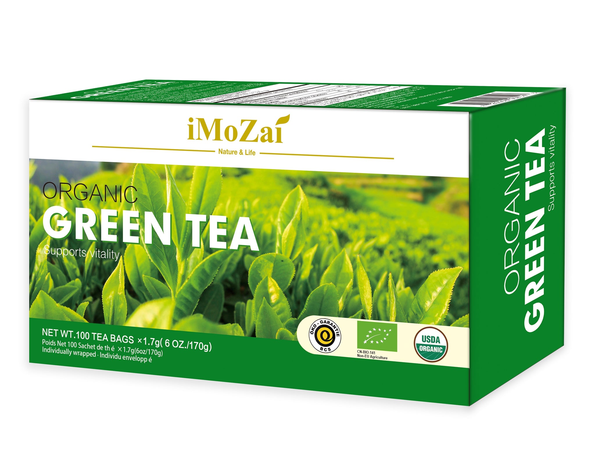 Organic Green Tea Bags 100 Pack